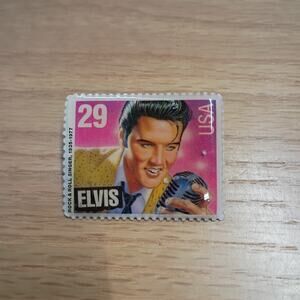 Vintage Elvis Presley 29 Cent Stamp Pin USPS 1992 Lapel Tie Hat Pin Graceland